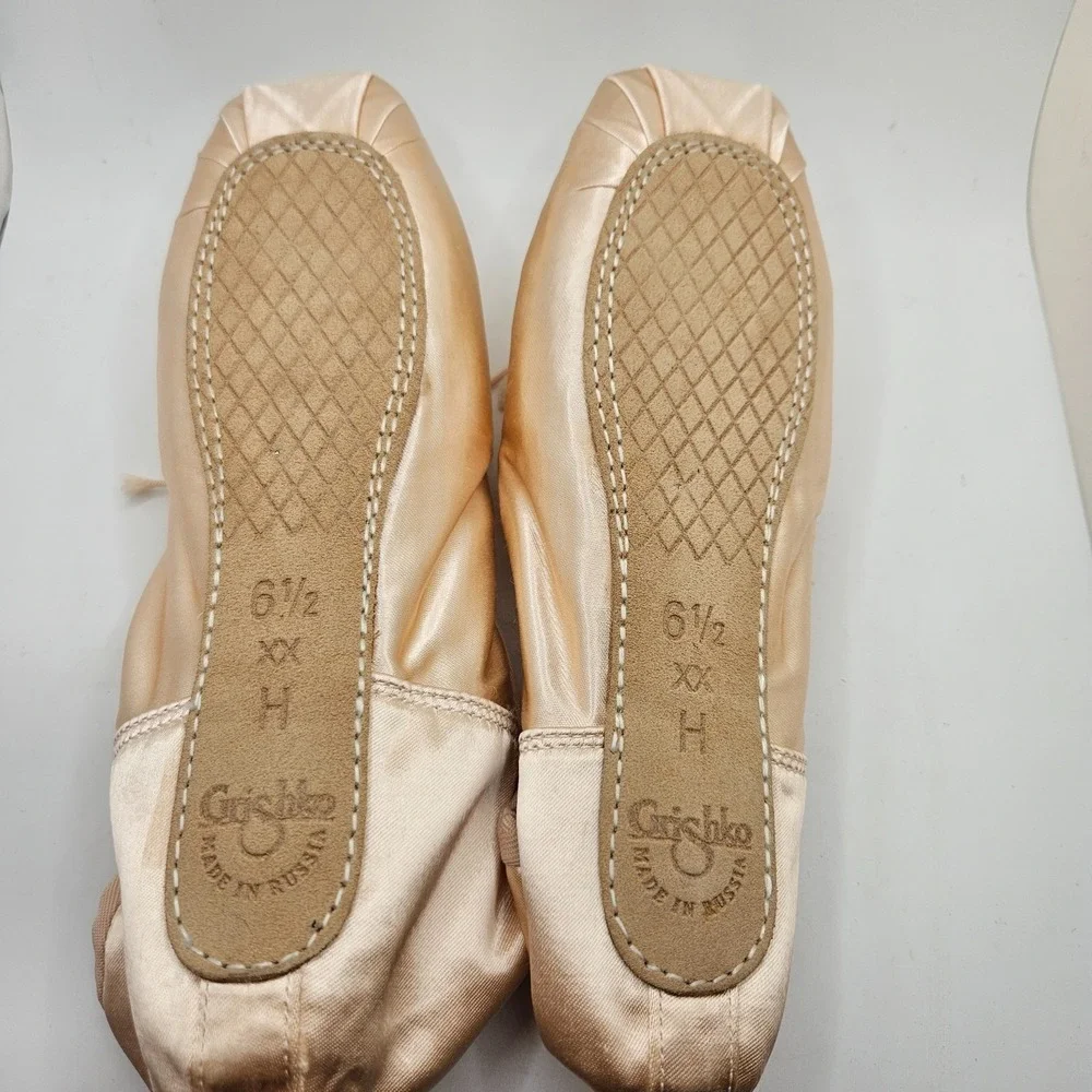 Grishko 2007 Pro Pointe Shoes Ballet Pink Satin Size 6.5 2X H